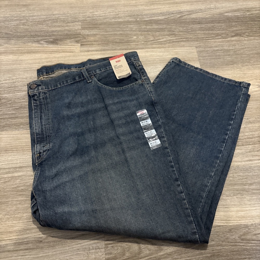 NWT Men's Levi's 559 Relaxed Straight Denim Jeans 54x30 Stretch NEW Blue